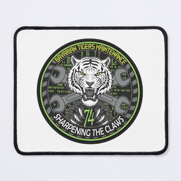 Item preview, German Air Force Bavarian Tigers Maintenance Sharpening The Claws Patch designed and sold by CharlieDesings.