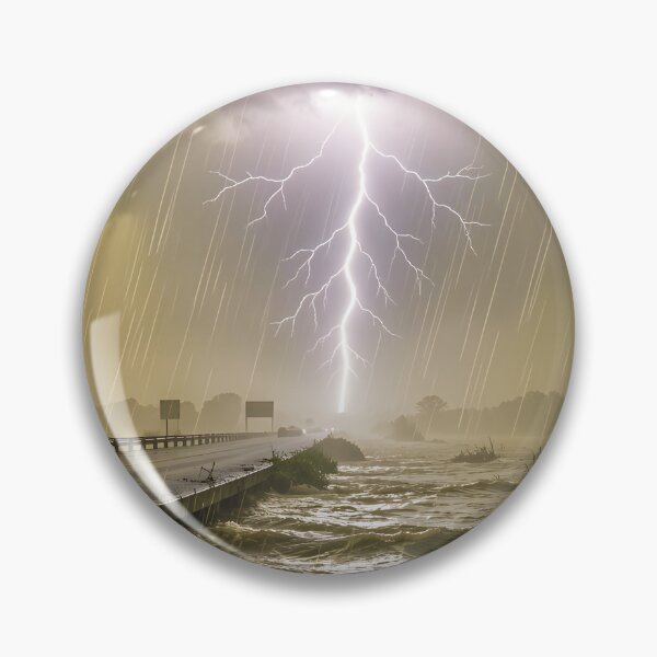 Item preview, The thunderstorm of the end times: Apocalyptic flood and lightning strike designed and sold by VoidVeilStudio.