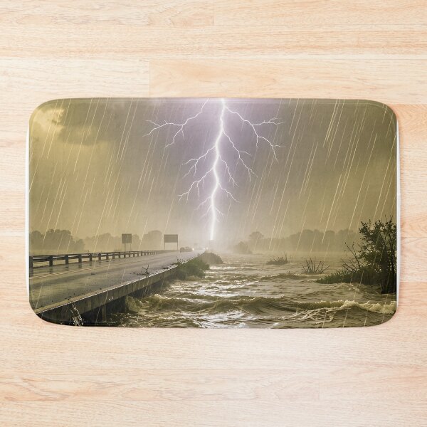 Item preview, The thunderstorm of the end times: Apocalyptic flood and lightning strike designed and sold by VoidVeilStudio.