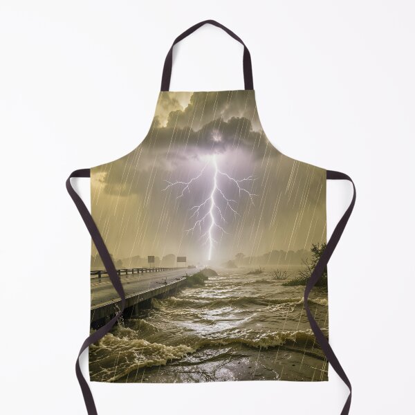 Item preview, The thunderstorm of the end times: Apocalyptic flood and lightning strike designed and sold by VoidVeilStudio.