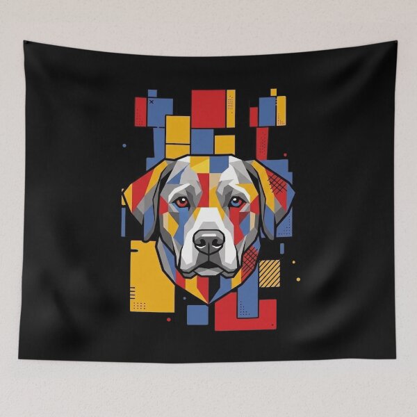 Item preview, Funny Labrador Colorful Blocks Geometric Art Mom Dad Kids designed and sold by FurryHavenPH.
