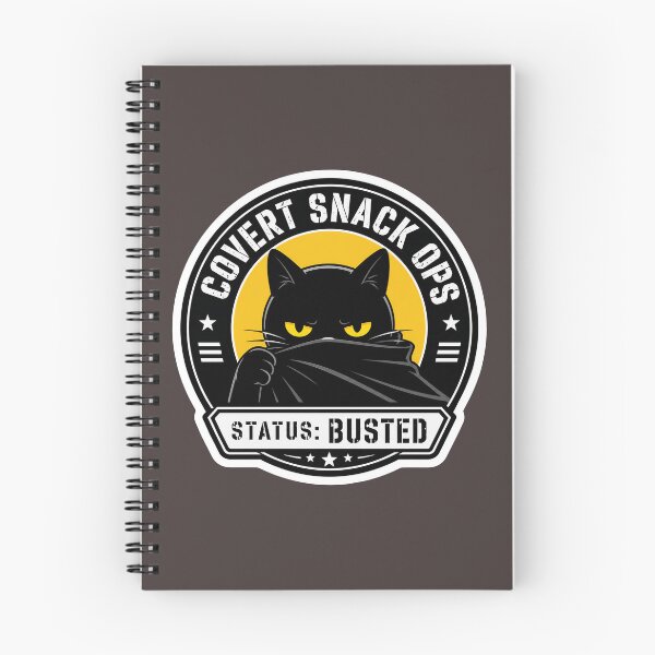 Item preview, Covert Snack Ops/Funny Black Cat Tactical Badge/Cat Lover T-Shirt/Status:Busted/ Moggy Head Design designed and sold by Halejo68.