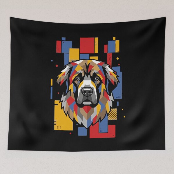 Item preview, Funny Leonberger Colorful Blocks Geometric Art Mom Dad Kids designed and sold by FurryHavenPH.
