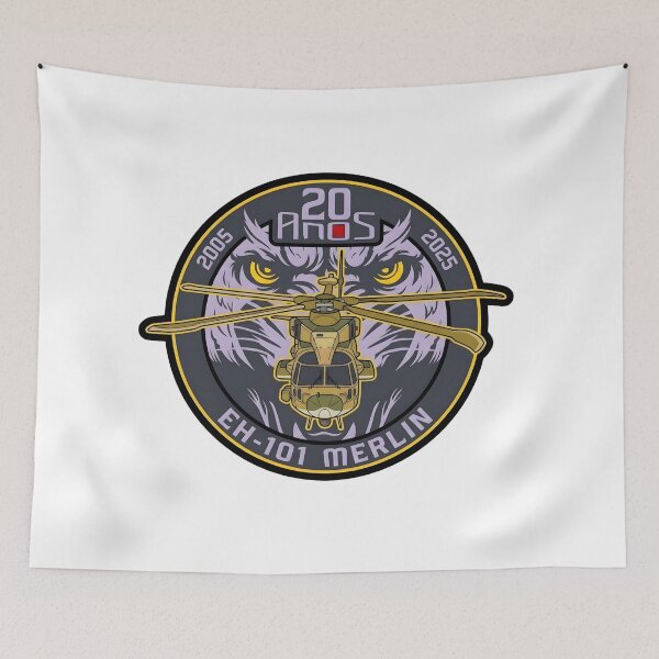 Item preview, Portuguese Air Force EH-101 Merlin 20th Anniversary Patch Insignia designed and sold by CharlieDesings.