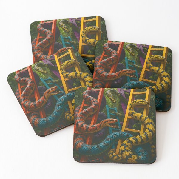 Item preview, Surreal Jungle Snakes and Colorful Ladders designed and sold by PandaTShirtShop.
