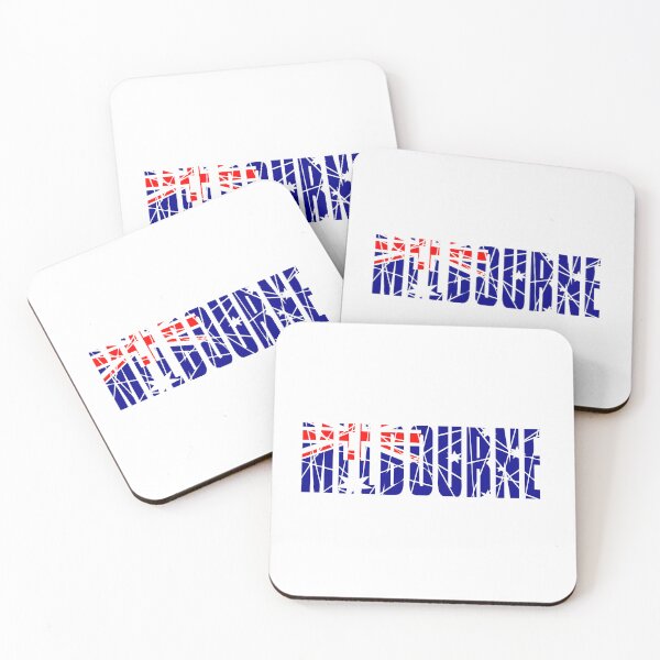 Item preview, MELBOURNE Australia Typography | Distressed Australian Flag Text Art designed and sold by Globalcitytees.