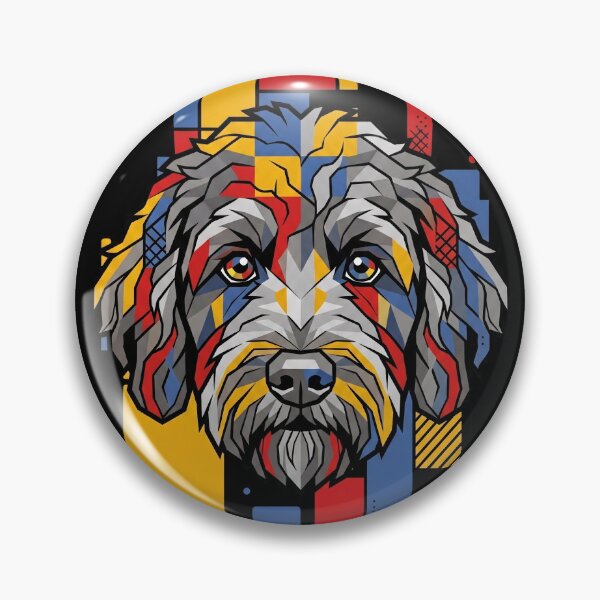 Item preview, Funny Labradoodle Colorful Blocks Geometric Art Mom Dad Kids designed and sold by FurryHavenPH.