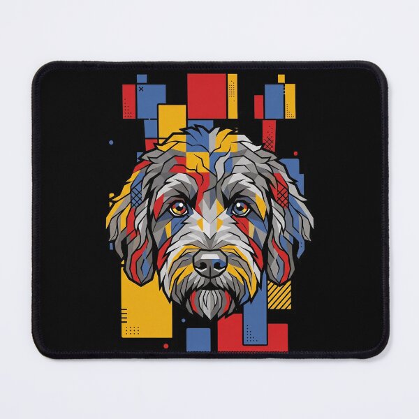 Item preview, Funny Labradoodle Colorful Blocks Geometric Art Mom Dad Kids designed and sold by FurryHavenPH.