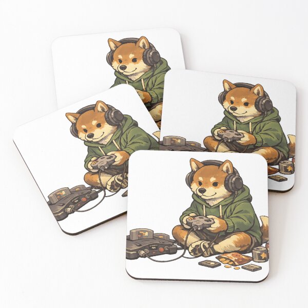Item preview, Gamer Shiba (Retro Paws) designed and sold by NextNoob485.