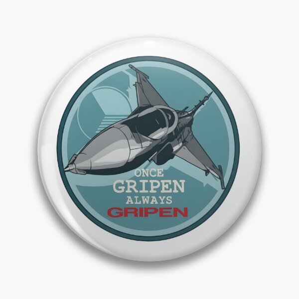 Item preview, Saab JAS 39 Gripen Fighter Jet Military Patch - "Once Gripen Always Gripen" designed and sold by CharlieDesings.