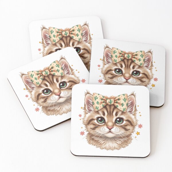 Item preview, Copy of Cute Ginger Kitten Leopard Coffee Turquoise Aesthetic designed and sold by Oddifys.
