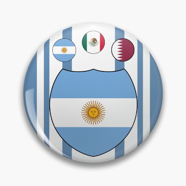 Item preview, Argentina - World Champions Host Nations Minimalist Football Crest designed and sold by p-Phictures4.