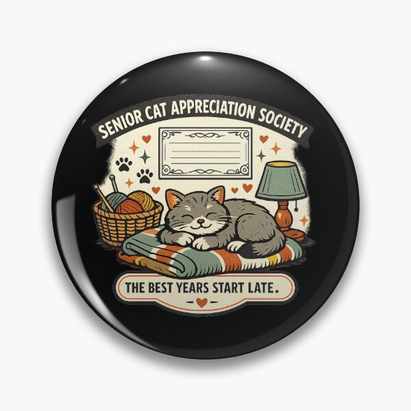 Item preview, Senior Cat Appreciation Society – The Best Years Start Late designed and sold by Concrete Coffee Studio.