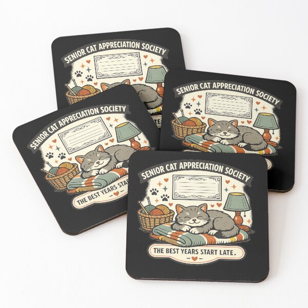 Item preview, Senior Cat Appreciation Society – The Best Years Start Late designed and sold by Concrete Coffee Studio.