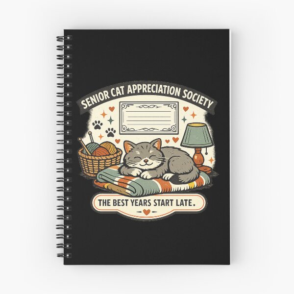 Item preview, Senior Cat Appreciation Society – The Best Years Start Late designed and sold by Concrete Coffee Studio.