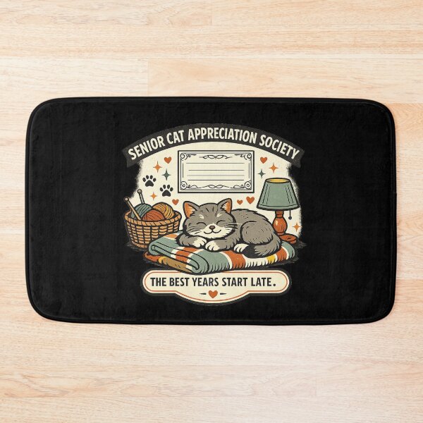 Item preview, Senior Cat Appreciation Society – The Best Years Start Late designed and sold by Concrete Coffee Studio.