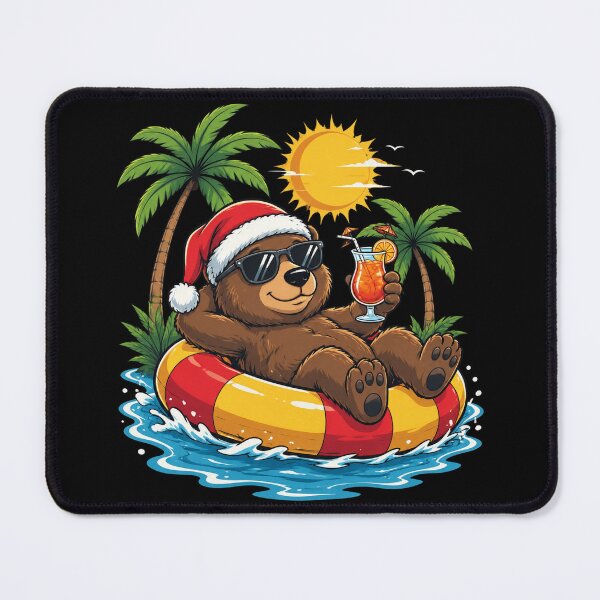 Item preview, Bear Christmas in July Summer Pool Beach Vacation Funny designed and sold by OlakunleOloroz.