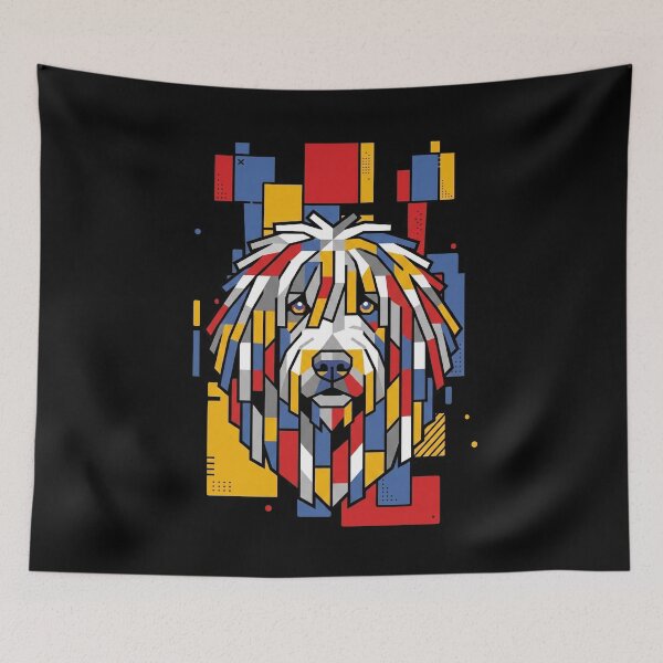 Item preview, Funny Komondor Colorful Blocks Geometric Art Mom Dad Kids designed and sold by FurryHavenPH.