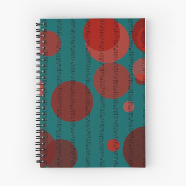 Item preview, Abstract composition with red bubbles and disrupted stripes 05 designed and sold by StefanStudioArt.