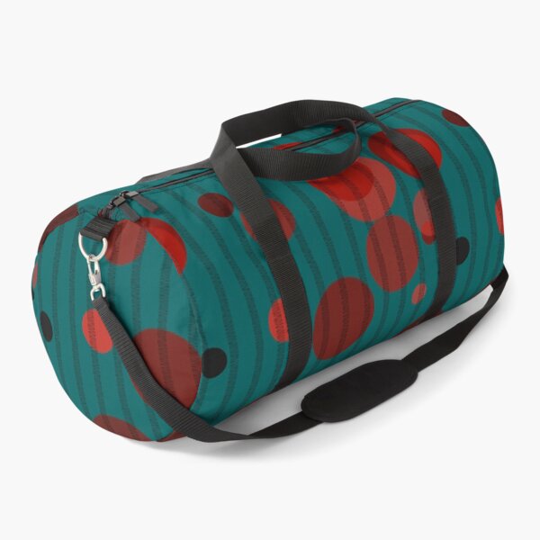 Item preview, Abstract composition with red bubbles and disrupted stripes 05 designed and sold by StefanStudioArt.