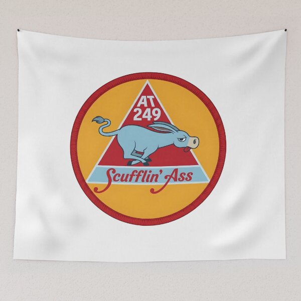 Item preview, US Navy AT-249 Scufflin' Ass Military Insignia Patch designed and sold by CharlieDesings.
