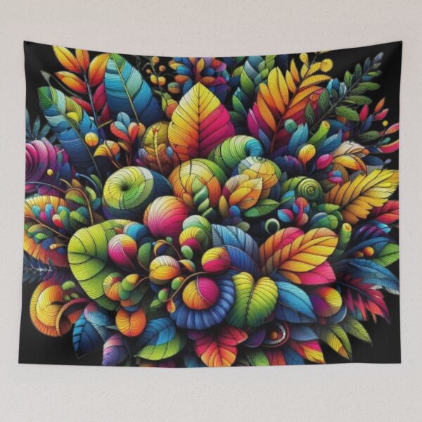 Item preview, Abstract floral illustration designed and sold by Catfcreations.