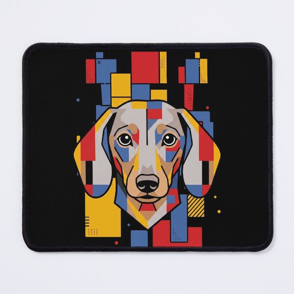 Item preview, Funny Isabella and Tan Dachshund Colorful Blocks Geometric Art Mom Dad Kids designed and sold by FurryHavenPH.