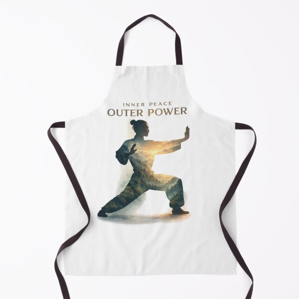 Item preview, Tai Chi Meditation Silhouette – Inner Peace Outer Power | Zen Martial Arts Double Exposure designed and sold by MimiSabu.