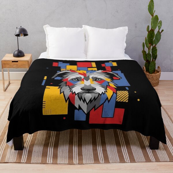 Item preview, Funny Irish Wolfhound Colorful Blocks Geometric Art Mom Dad Kids designed and sold by FurryHavenPH.