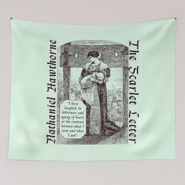 Item preview, Nathaniel Hawthorne quote: I have laughed, in bitterness and agony of heart, at the contrast between what I seem and what I am! designed and sold by artbleed.