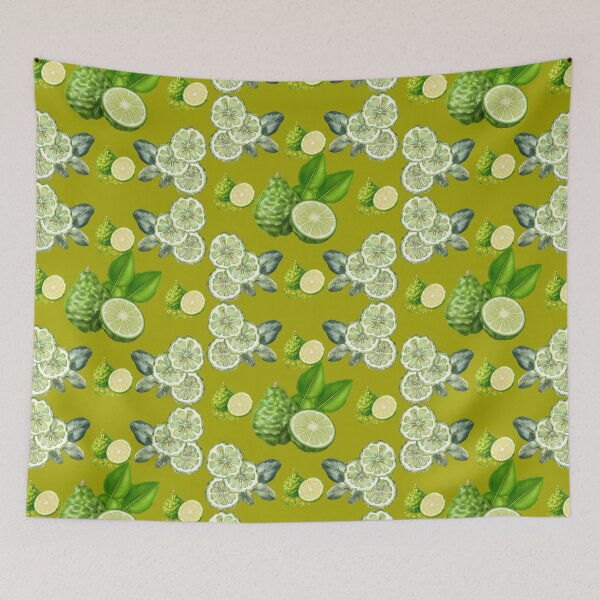 Item preview, Fresh Lime Botanical Pattern – Summer Citrus Aesthetic. designed and sold by Jyoti-Quotes.