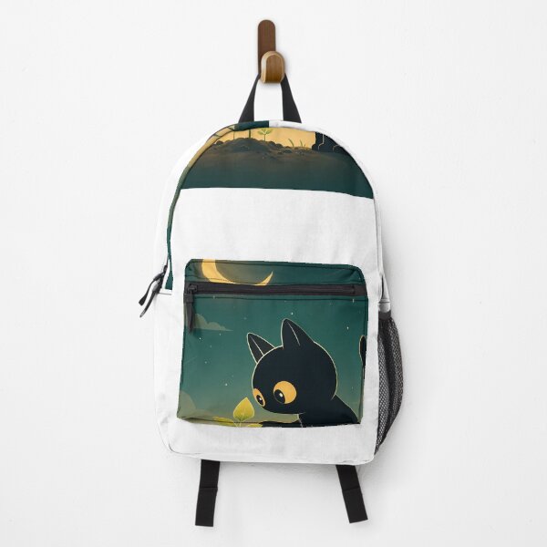 Item preview, Cat and Plant - Cat and Magical Sprout Under Starry Night Sky designed and sold by PurrfectHome.