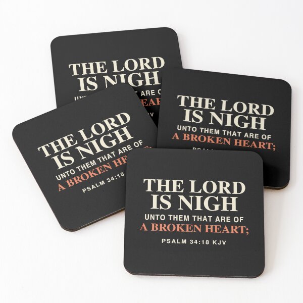 Item preview, The Lord Is Nigh – Psalm 34:18 KJV Christian Encouragement designed and sold by FaithThroughEverySeason.
