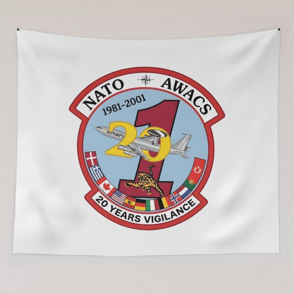 Item preview, NATO AWACS Squadron 1 20th Anniversary 1981-2001 Military Patch designed and sold by CharlieDesings.