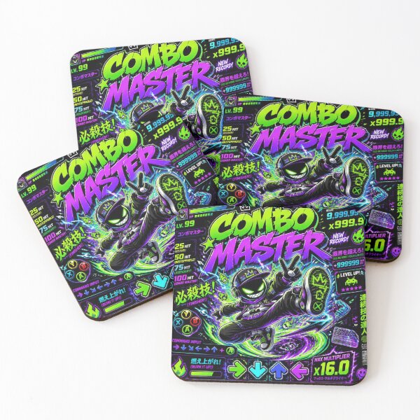 Item preview, COMBO MASTER Gaming Sticker | Neon Arcade Gamer Graphic for PC, Console & Esports Fans designed and sold by Stylestickers55.