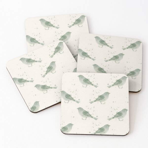 Item preview, Sage Green Bird Silhouette and Watercolor Splatter designed and sold by wissal.studio.