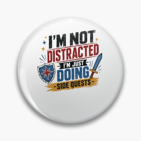 Item preview, I'm Not Distracted I'm Just Doing Side Quests Gaming Humor RPG Player designed and sold by RetroMini2026.