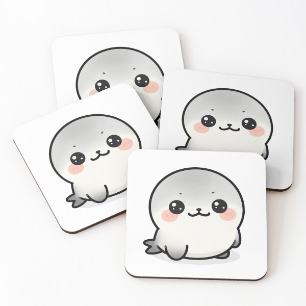 Item preview, Cute Sweet Smiling Kawaii Seal Cartoon | Adorable Seal Sticker & Gift Design designed and sold by Rood Art Studio.