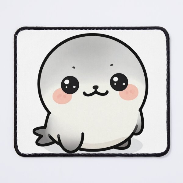 Item preview, Cute Sweet Smiling Kawaii Seal Cartoon | Adorable Seal Sticker & Gift Design designed and sold by Rood Art Studio.