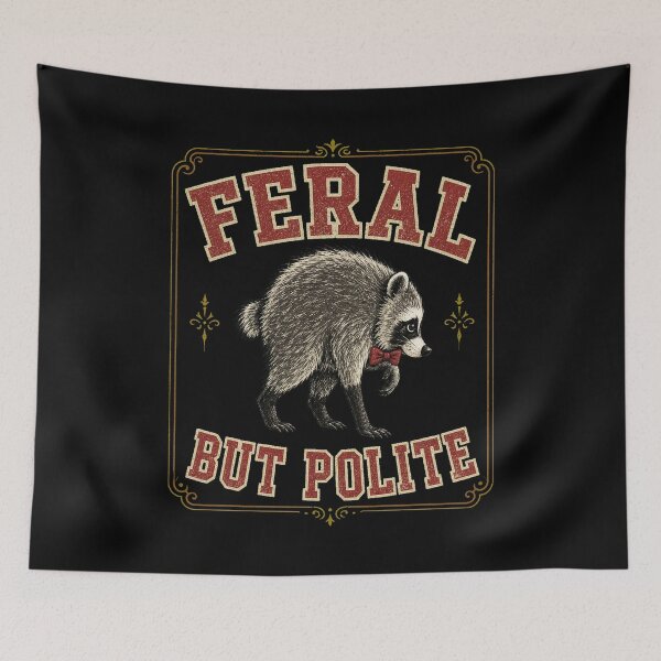 Item preview, Vintage Awkward Raccoon Woodland Humor designed and sold by AMICO77.