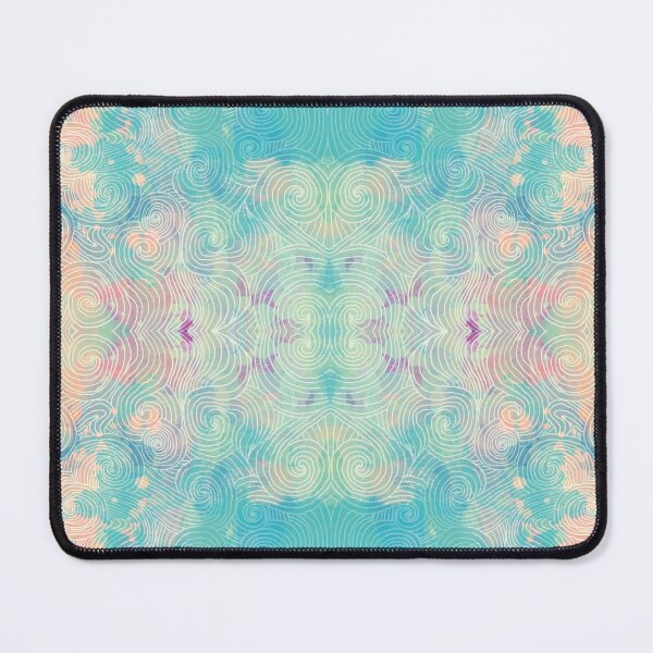 Item preview, Boho Teal Soft Pastels with lined overlay Pattern designed and sold by Stylistix Creations.
