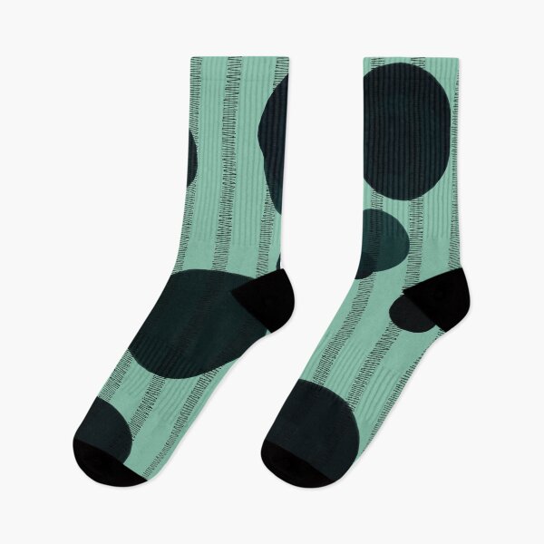 Item preview, Abstract composition with dark green bubbles and disrupted stripes 86 designed and sold by StefanStudioArt.