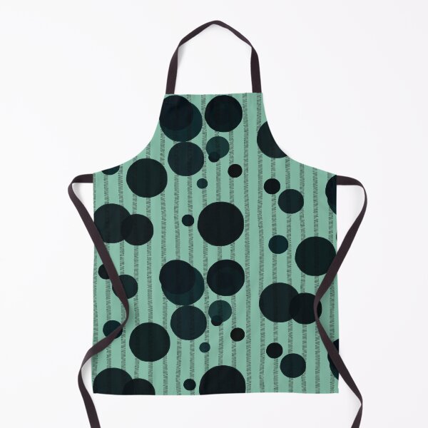 Item preview, Abstract composition with dark green bubbles and disrupted stripes 86 designed and sold by StefanStudioArt.