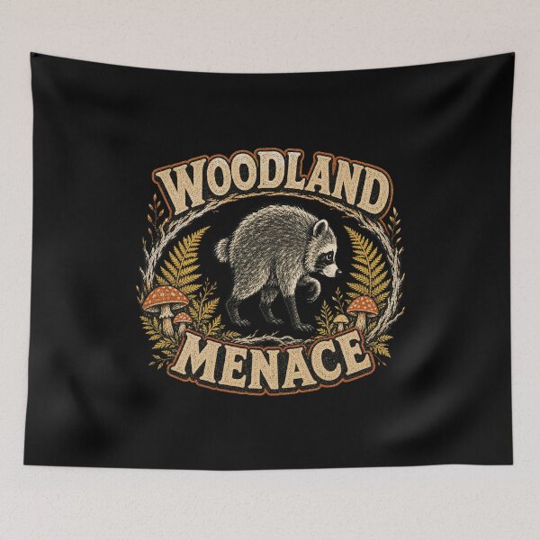 Item preview, Vintage Awkward Raccoon Woodland Humor designed and sold by AMICO77.