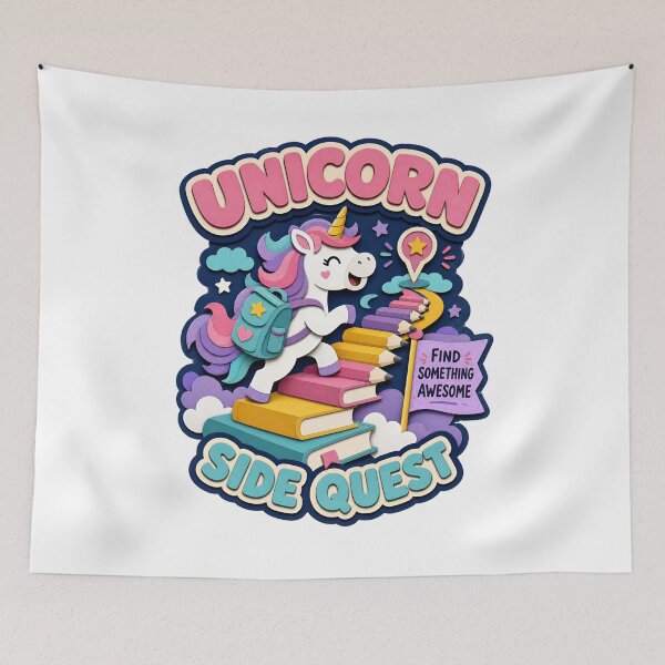 Item preview, Back to School Unicorn Side Quest: Find Something Awesome designed and sold by Fenay Designs.