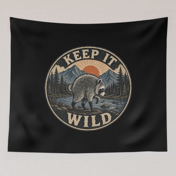 Item preview, Vintage Awkward Raccoon Woodland Humor designed and sold by AMICO77.