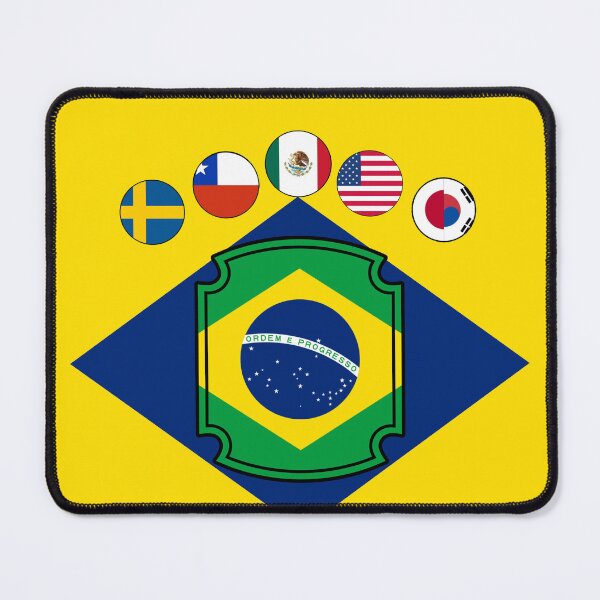 Item preview, Brazil - World Champions Host Nations Minimalist Football Crest designed and sold by p-Phictures4.