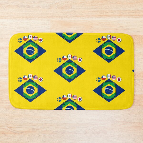 Item preview, Brazil - World Champions Host Nations Minimalist Football Crest designed and sold by p-Phictures4.
