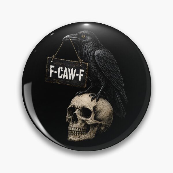 Item preview, F-CAW-F Funny Raven Skull Halloween designed and sold by CelidaBonde.