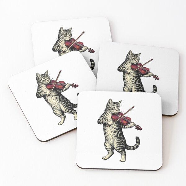 Item preview, Violin Player Cat designed and sold by Roy & Tiffany.